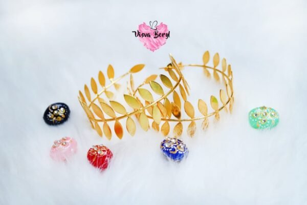 Leaf branch hoop earring