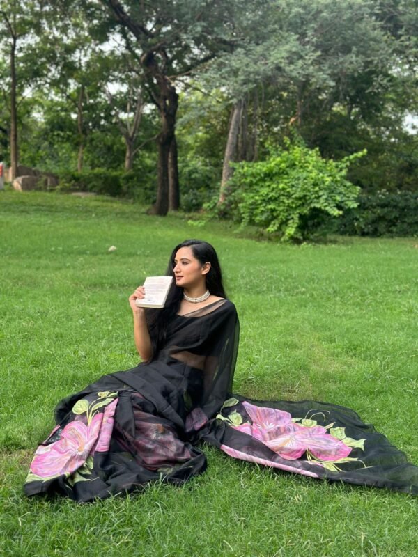 Hibiscus Blush Pink Saree