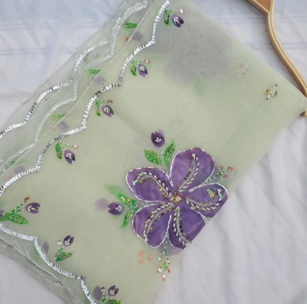 Pure Oragnaza Duppata Floral - Image 2
